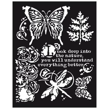 Stencil, 20x25cm - Lepkék
