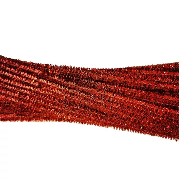 Zsenília, 10 db/csomag - metál, piros