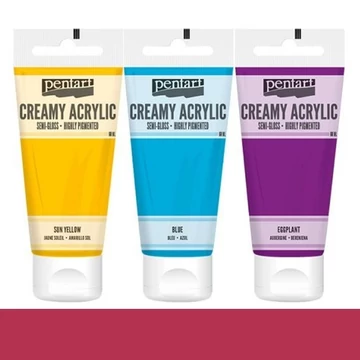 Krémes akrilfesték selyemfényű 60 ml kárminvörös Krémes akrilfesték selyemfényű 60 ml kárminvörös