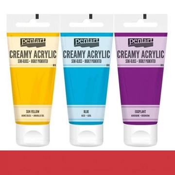 Krémes akrilfesték selyemfényű 60 ml piros