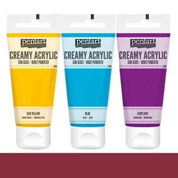 Krémes akrilfesték selyemfényű 60 ml rúzspiros Krémes akrilfesték selyemfényű 60 ml rúzspiros