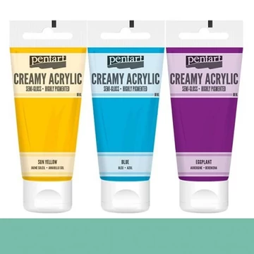 Krémes akrilfesték selyemfényű 60 ml türkizzöld Krémes akrilfesték selyemfényű 60 ml türkizzöld