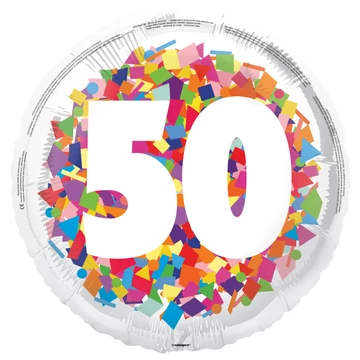 18 inches fólia lufi - Bright Confetti 50