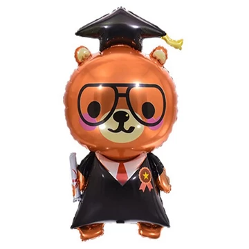 Léggömb Fólia Ballagó Maci pálcás 52cm Léggömb Fólia Ballagó Maci pálcás 52cm