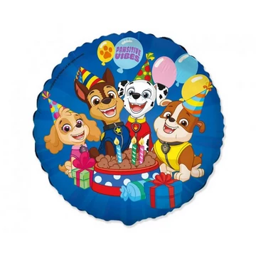 18 inch-es Mancs Őrjárat Pawsitive Vibes Fólia Lufi 18 inch-es Mancs Őrjárat Pawsitive Vibes Fólia Lufi