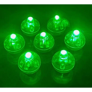 Led égő, gömb fejű, zöld színű, 5db/csomag