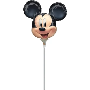 14 inch-es Mickey Egér Fej Fólia Lufi pálcán 14 inch-es Mickey Egér Fej Fólia Lufi pálcán