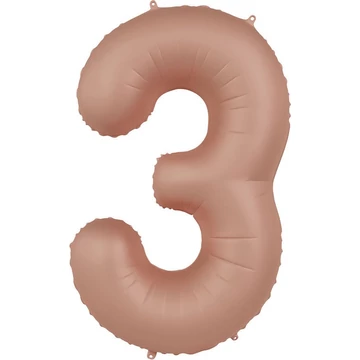 86cm-es Púderrózsaszín Számos Fólia Lufi - 3
