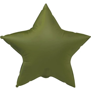 18 inches Csillag alakú fólia lufi - Olivazöld