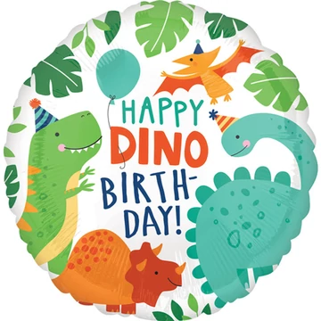 18 inches fólia lufi - Happy Dino Birthday