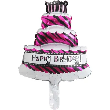 Léggömb fólia Happy Birthday torta pálcán, 48cm Léggömb fólia Happy Birthday torta pálcán, 48cm