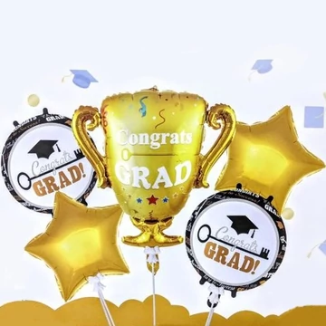 Léggömb fólia szett, Ballagás serleg, 5 db/csomag Léggömb fólia szett, Ballagás serleg, 5 db/csomag