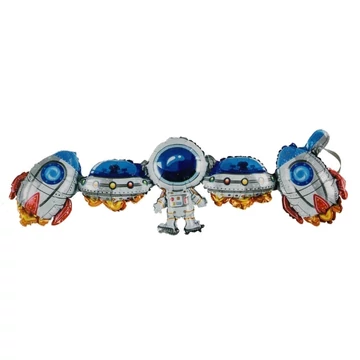 Űrhajós Mintás Levegős Fólia Lufi Girland, 95cm Űrhajós Mintás Levegős Fólia Lufi Girland, 95cm