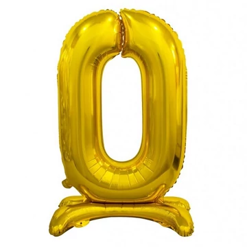 32 inch-es - 81cm 0-ás Arany Számos Levegős Talpas Fólia Lufi 32 inch-es - 81cm 0-ás Arany Számos Levegős Talpas Fólia Lufi