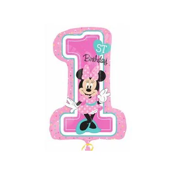 28 inch-es Minnie Egér Első Szülinapi Super Shape Fólia Lufi 28 inch-es Minnie Egér Első Szülinapi Super Shape Fólia Lufi