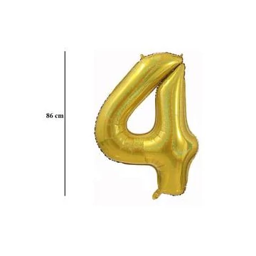 34 inch-es 4 Arany - Gold Számos Super Shape Fólia Lufi