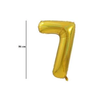 34 inch-es 7 Arany - Gold Számos Super Shape Fólia Lufi