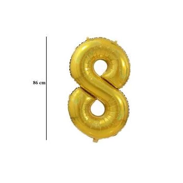 34 inch-es 8 Arany - Gold Számos Super Shape Fólia Lufi