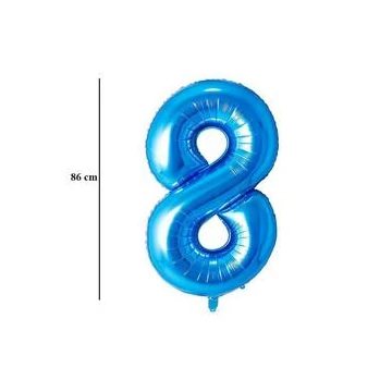 34 inch-es 8 Kék - Blue Számos Super Shape Fólia Lufi