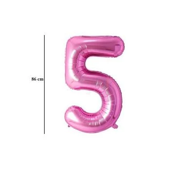 34 inch-es 5 Rózsaszín - Pink Számos Super Shape Fólia Lufi