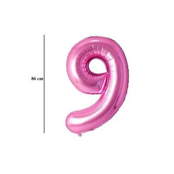 34 inch-es 9 Rózsaszín - Pink Számos Super Shape Fólia Lufi
