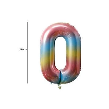 34 inch-es 0 Ombre Számos Super Shape Fólia Lufi