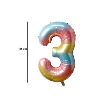 34 inch-es 3 Ombre Számos Super Shape Fólia Lufi