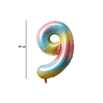 34 inch-es 9 Ombre Számos Super Shape Fólia Lufi
