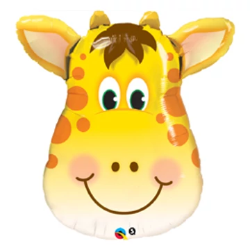 14 inch-es Jolly Giraffe - Zsiráf Fej Fólia Lufi pálcán masnival 14 inch-es Jolly Giraffe - Zsiráf Fej Fólia Lufi pálcán masnival