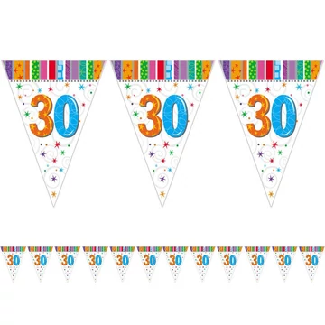 30-as Radiant Szülinapi Zászlófüzér - 5 m 30-as Radiant Szülinapi Zászlófüzér - 5 m