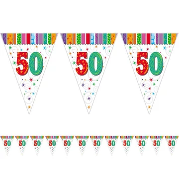 50-es Radiant Szülinapi Zászlófüzér - 5 m 50-es Radiant Szülinapi Zászlófüzér - 5 m