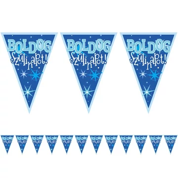 Boldog Szülinapot! Kék Fiús Zászlófüzér - 5 m Boldog Szülinapot! Kék Fiús Zászlófüzér - 5 m