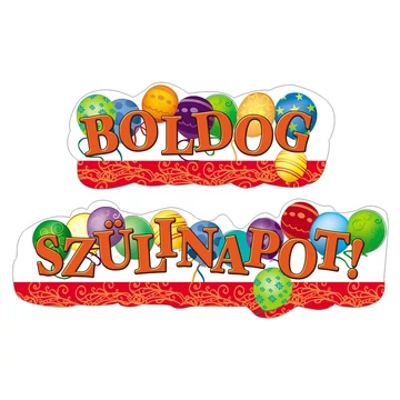 Boldog Szülinapot! Léggömbös Banner - 148 cm x 27 cm