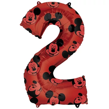 26 inch-es Mickey Egér - Mickey Mouse Mintás Number 2 Red Számos Fólia Lufi 26 inch-es Mickey Egér - Mickey Mouse Mintás Number 2 Red Számos Fólia Lufi