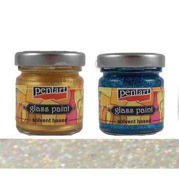 Üvegfesték 30 ml csillogó szívárvány