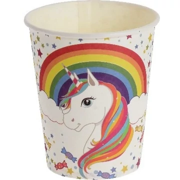 Unikornis mintás parti pohár, 8db/csomag