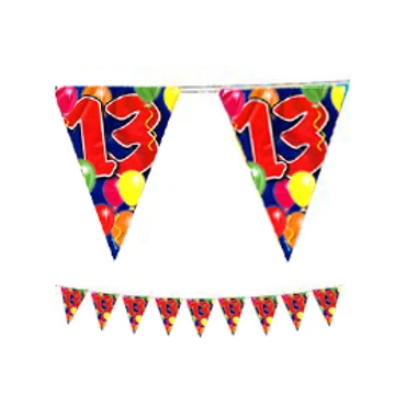 13-as Számos Szülinapi Parti Zászlófüzér - 10 m