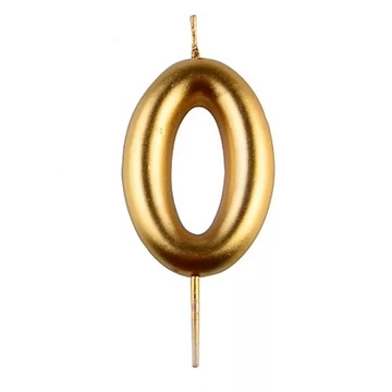Számgyertya arany, 0 Számgyertya arany, 0