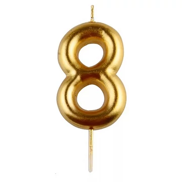 Számgyertya arany, 8