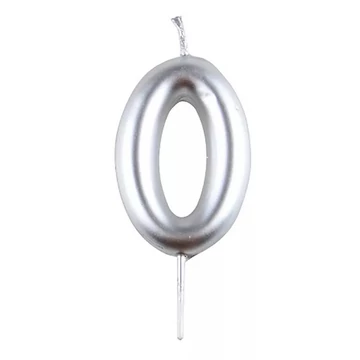 Számgyertya ezüst,  0