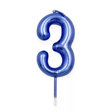 Számgyertya kék, 3