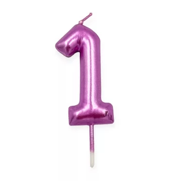 Számgyertya rózsaszín, 1