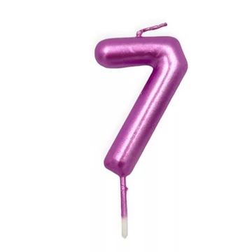 Számgyertya rózsaszín, 7