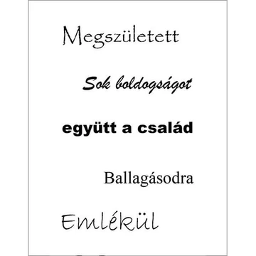 Akril pecsételő magyar nyelvű 7x11cm Akril pecsételő magyar nyelvű 7x11cm