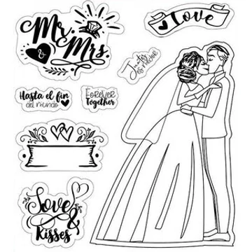 Akril pecsételő Mr. és Mrs. 9,5x10,5cm