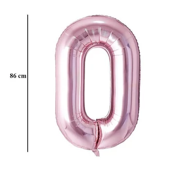 34 inch-es 0 Rózsaarany - Rose Gold Számos Super Shape Fólia Lufi