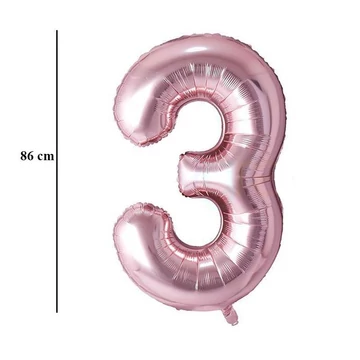 34 inch-es 3 Rózsaarany - Rose Gold Számos Super Shape Fólia Lufi