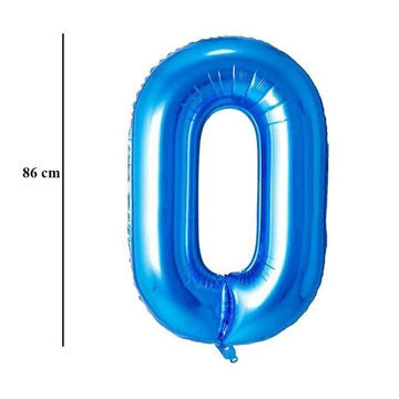 34 inch-es 0 Kék - Blue Számos Super Shape Fólia Lufi