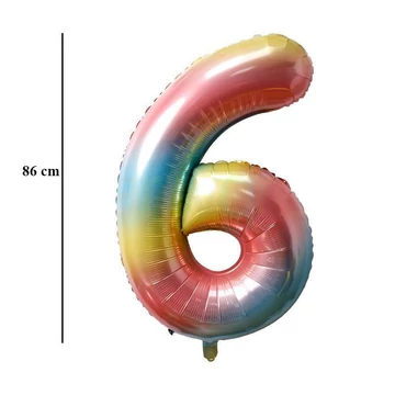34 inch-es 6 Ombre Számos Super Shape Fólia Lufi