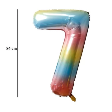34 inch-es 7 Ombre Számos Super Shape Fólia Lufi